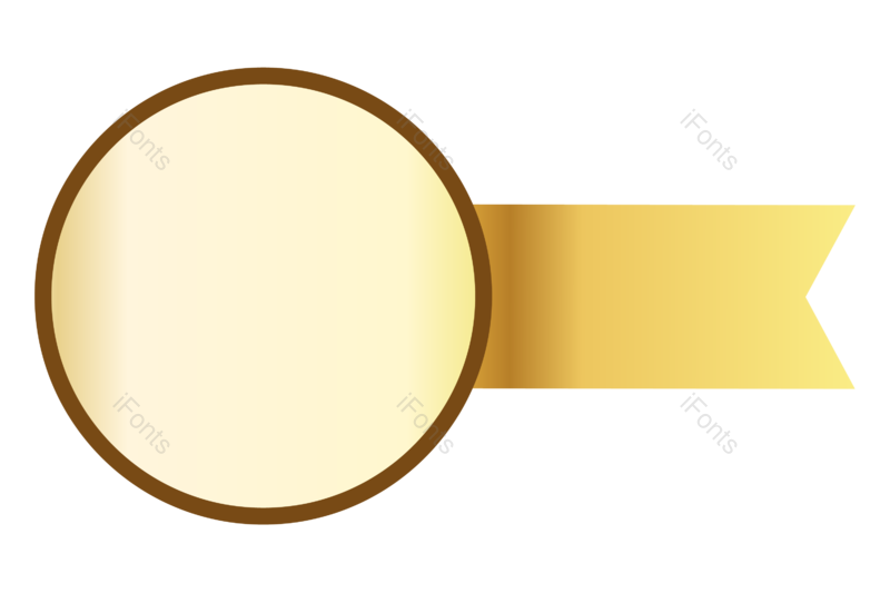 边框图片,金色标签元素,金色渐变PNG,圆形标签免抠素材